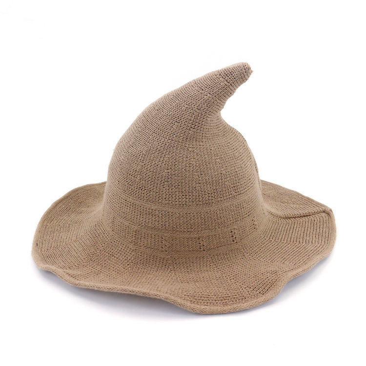 Knitted Wool Hat With Large Brim 10