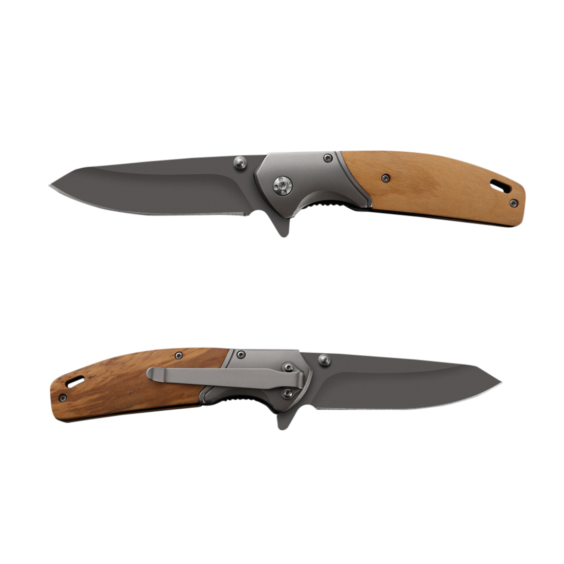 ApexBlade - Olivewood Folding Pocket Knife with Stainless Steel Blade – Full-Color & Gift Box Option 8