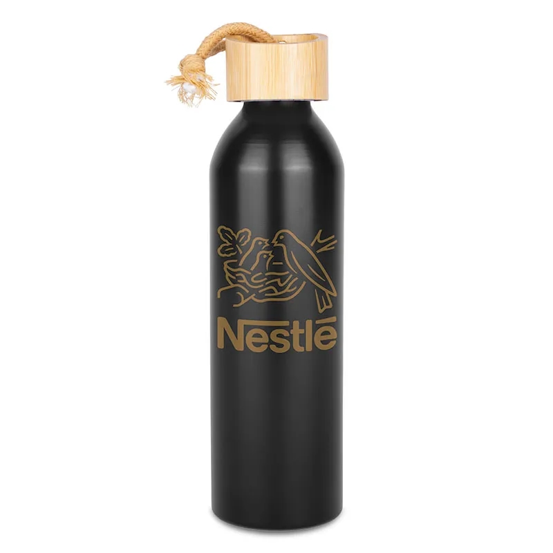 Meriden Sustainable Aluminum Bottle with Bamboo Lid &Cotton 11