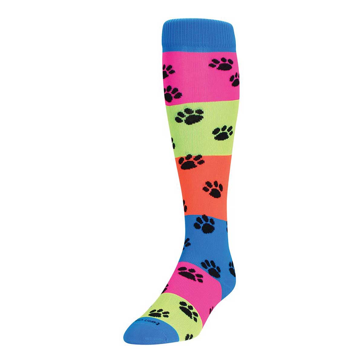 Krazisox Rainbow Pawprint Over the Calf Socks 2