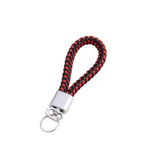 Rotated Ring Weaved PU Leather Keychain Key Organization 9