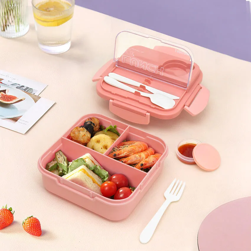 Square Portable Lunchbox with Multi Compartment Container 8