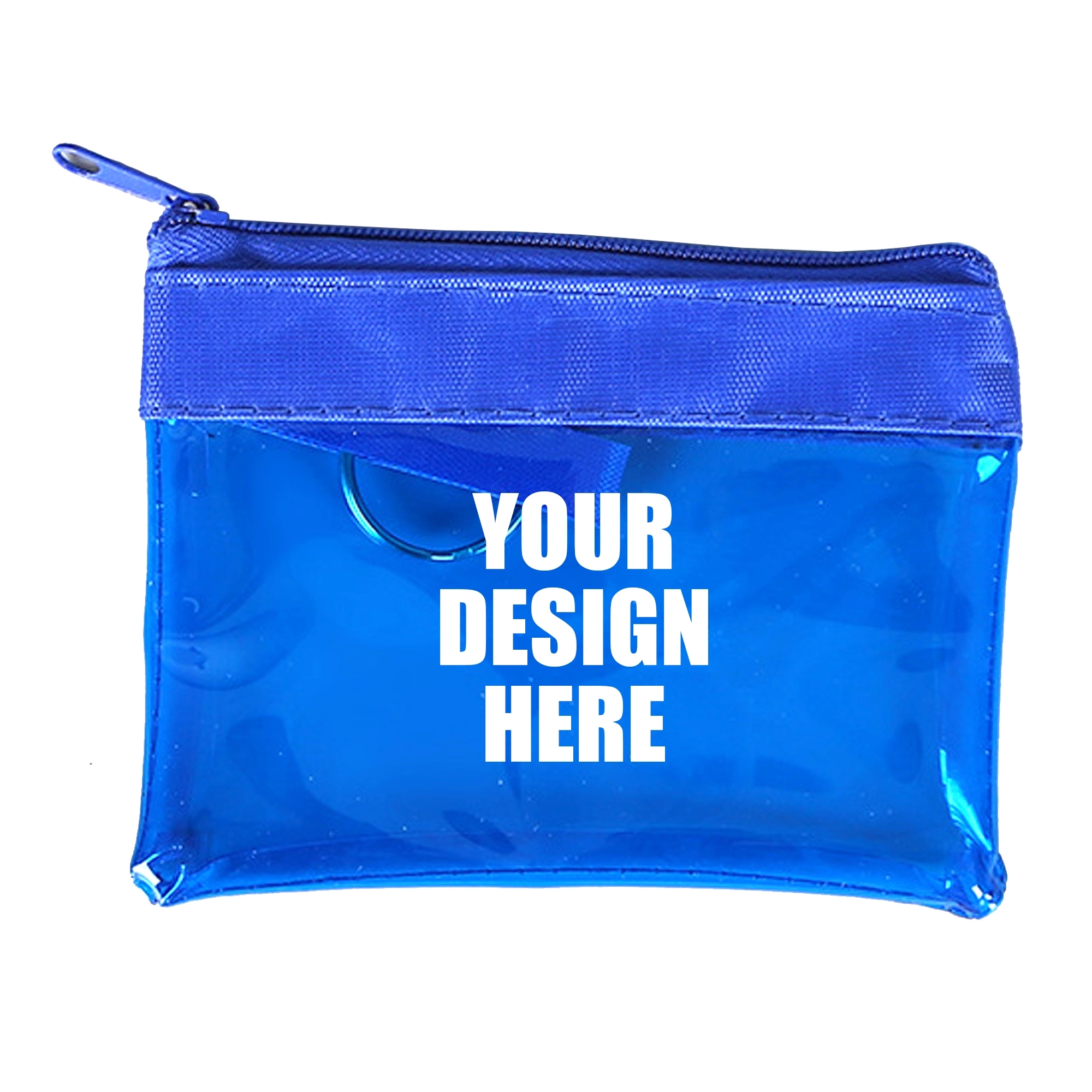 PVC Zippered Coin Purse With Key Ring 3