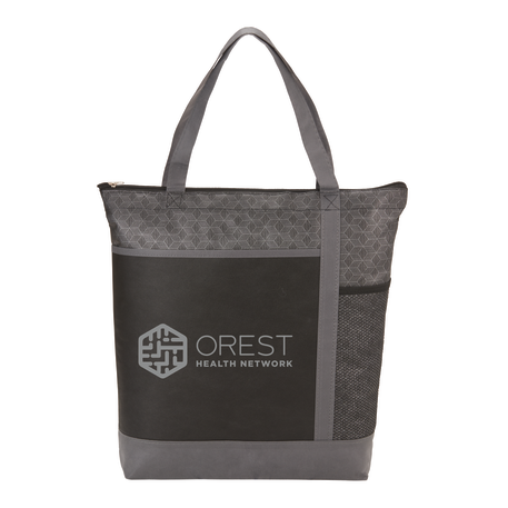 Chrome Non-Woven Zipper Convention Tote 16