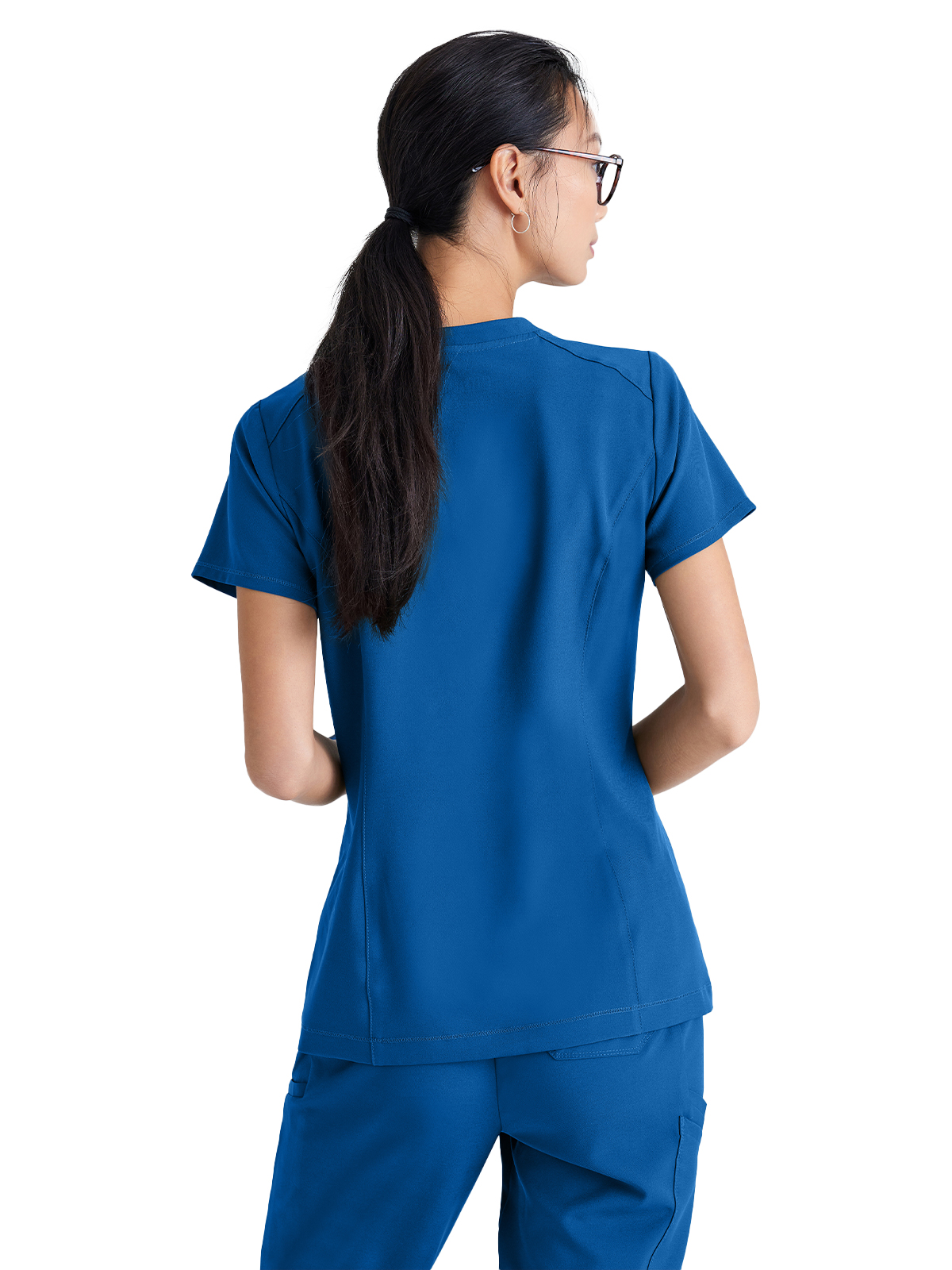 Grey's Anatomy Evolve Stretch - Women's One-Pocket Banded V-Neck Sway Scrub Top 29