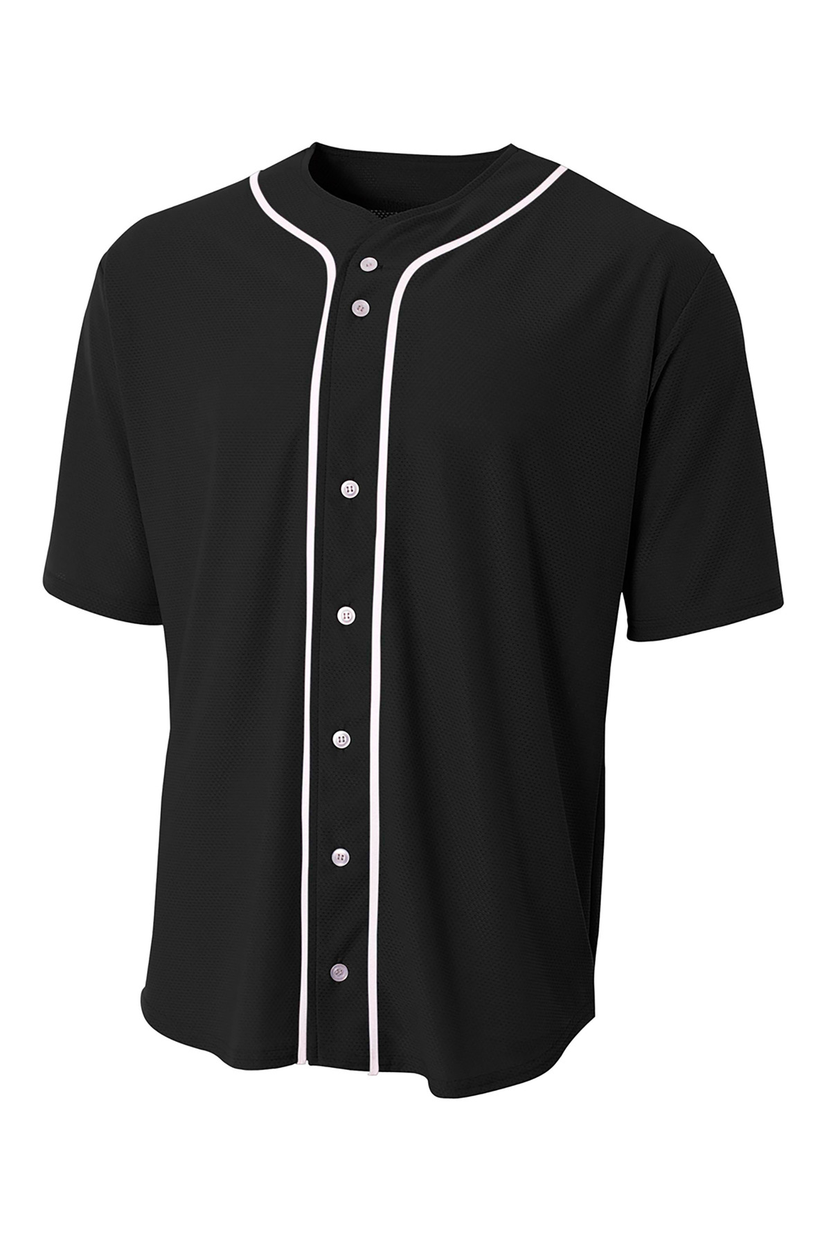 A4 Short Sleeve Full-Button Baseball Top A4N4184 1
