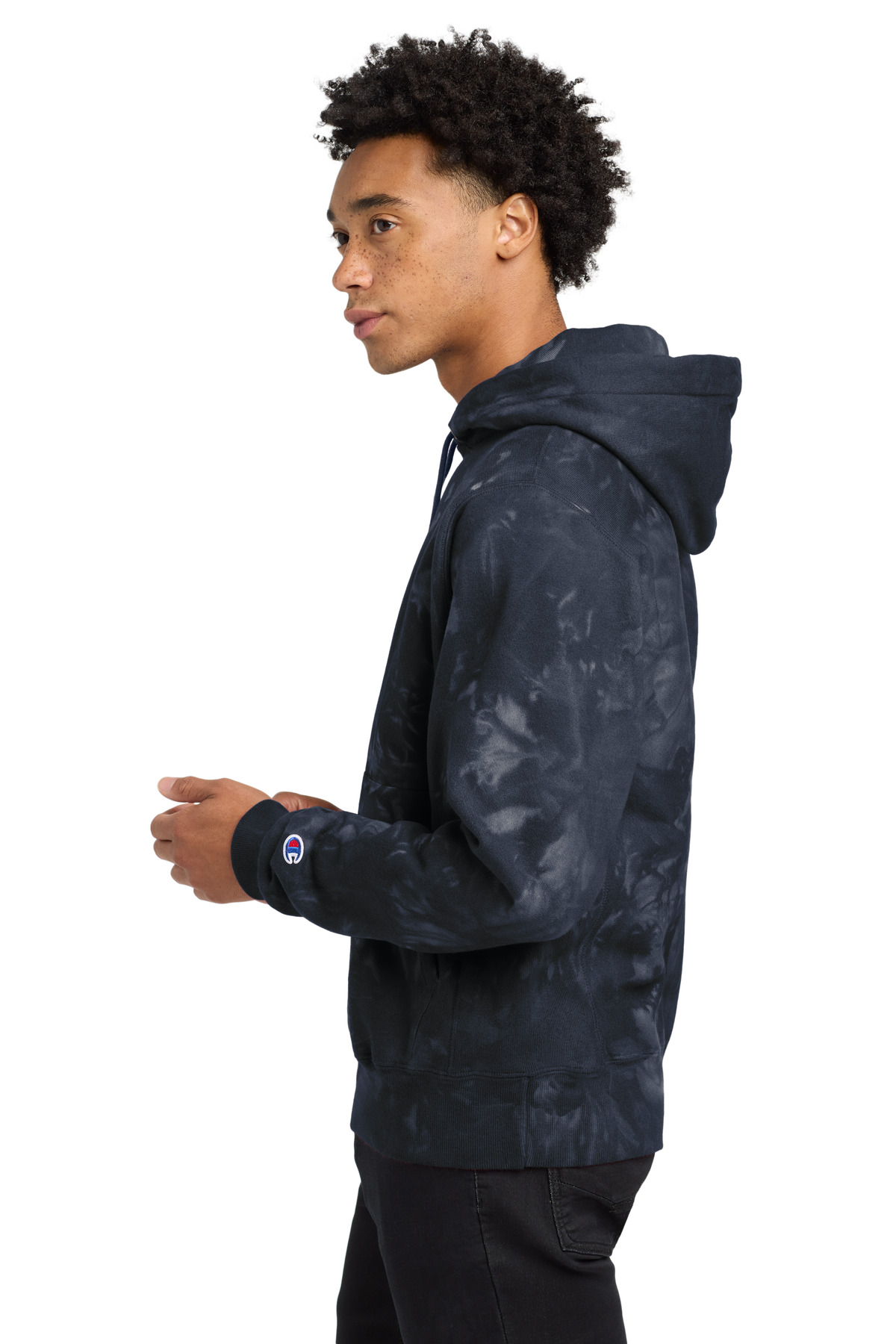 Champion Reverse Weave Scrunch-Dye Tie-Dye Hooded Sweatshirt. TDS101, custom hoodie or sweatshirt with logo imprint 9