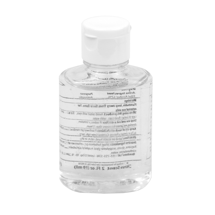 2.0 oz Hand Sanitizer Antibacterial Gel in Flip Top Squeeze Bottle (Spot Color Print) 6