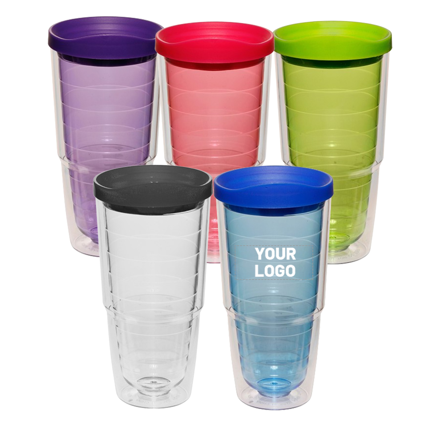 Double Wall Acrylic Tumbler with Lid, 24 oz. 2