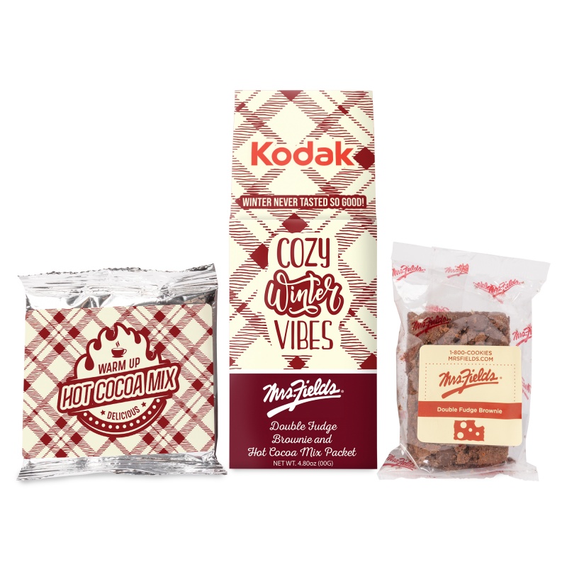 Mrs. Fields Brownie and Hot Cocoa in Gable Box 2