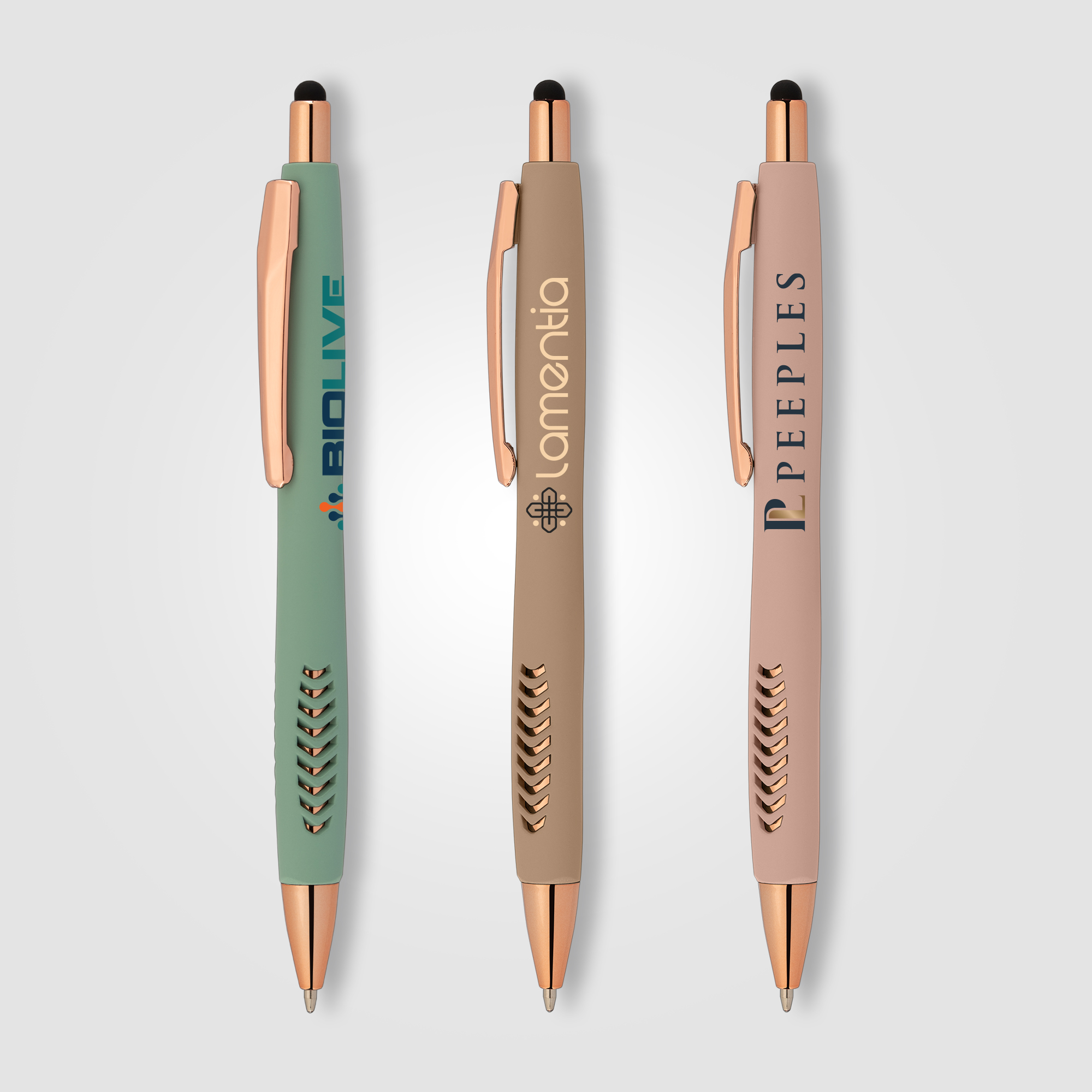 Avalon Softy Rose Gold Designer Pen w/ Stylus 2