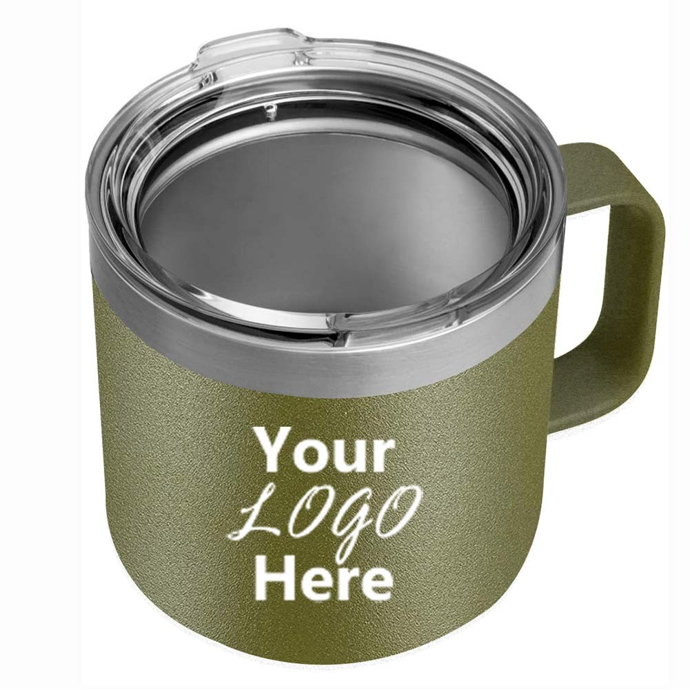 16 Oz. Coffee Mug Double Insulated Stainless Steel With Open Sip Lid 1