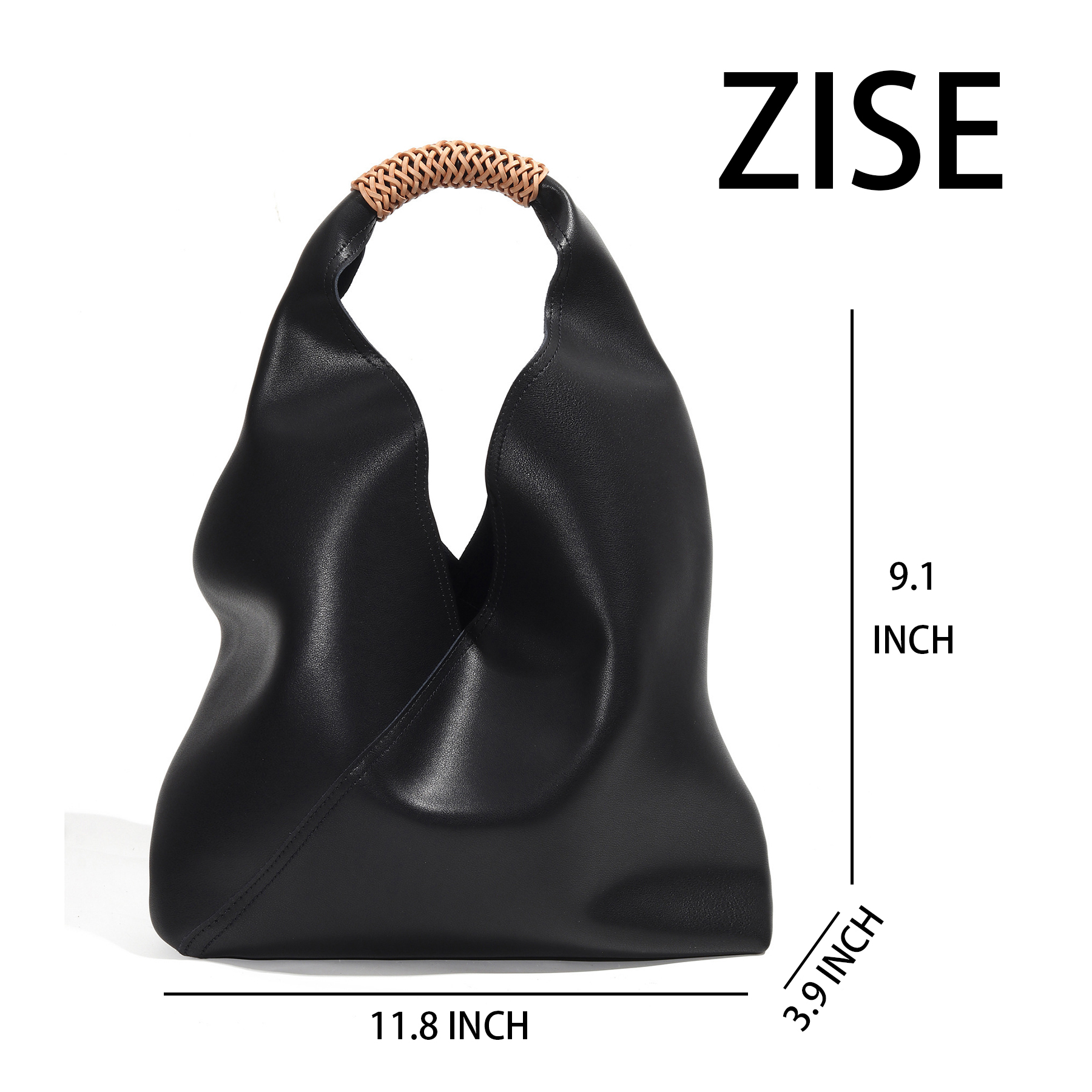 Genuine Leather Stylish hand-to-shoulder tote bag, custom tote bag with logo imprint 8