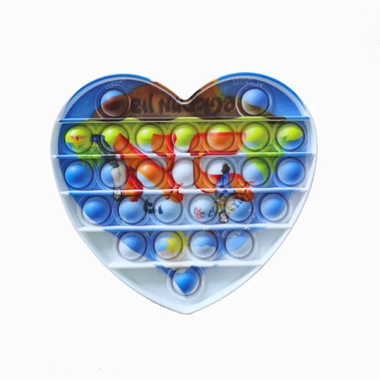 Heart Shape Reliever Fidget Toy (Full Color Printing ) 5