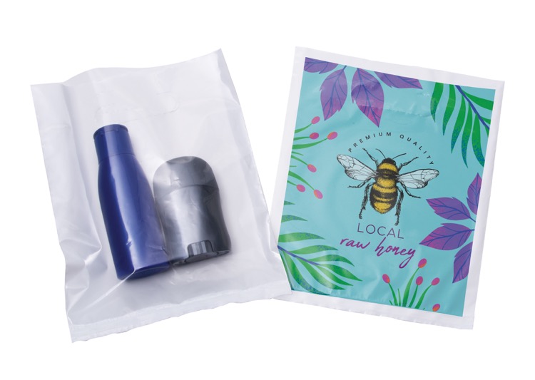 Full-color White with Clear Back Plastic Bag 7.5" x 9"