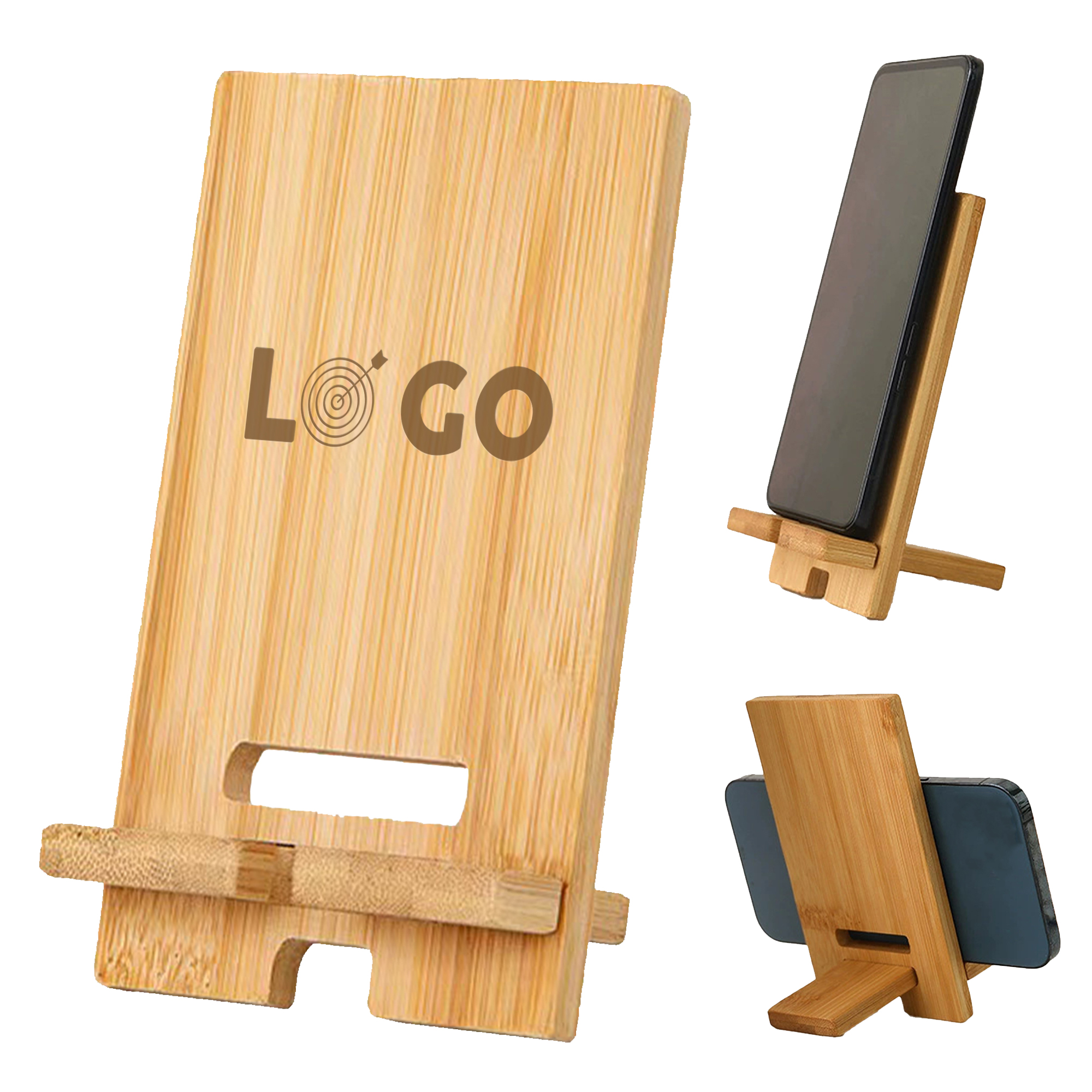 Sustainable Bamboo Wooden Cellphone Docking Station 2