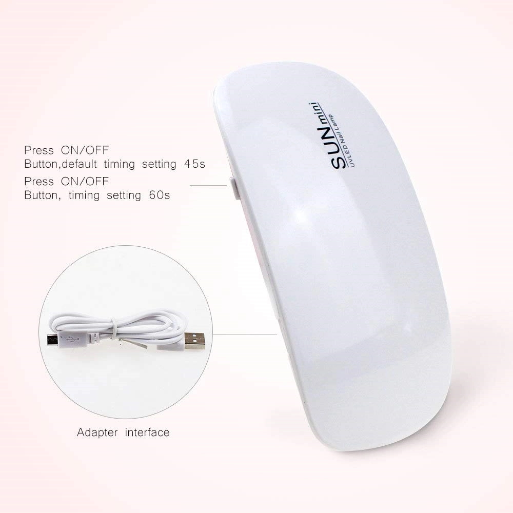 Mini USB UV LED Travel Size Nail Dryer For Gel Polish Lamp 6