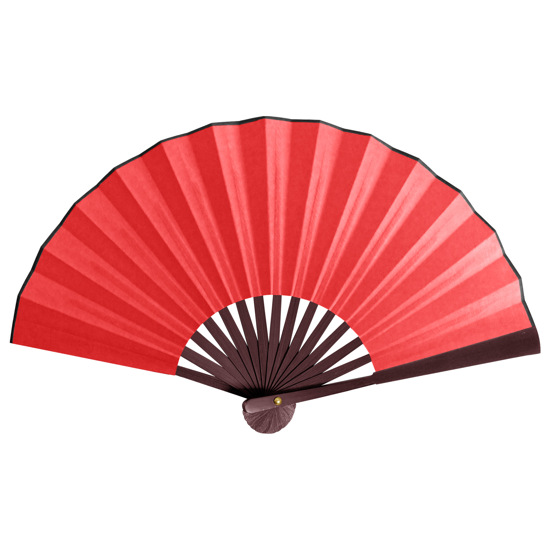 13''L Spun Silk Cloth Bamboo Fan 4