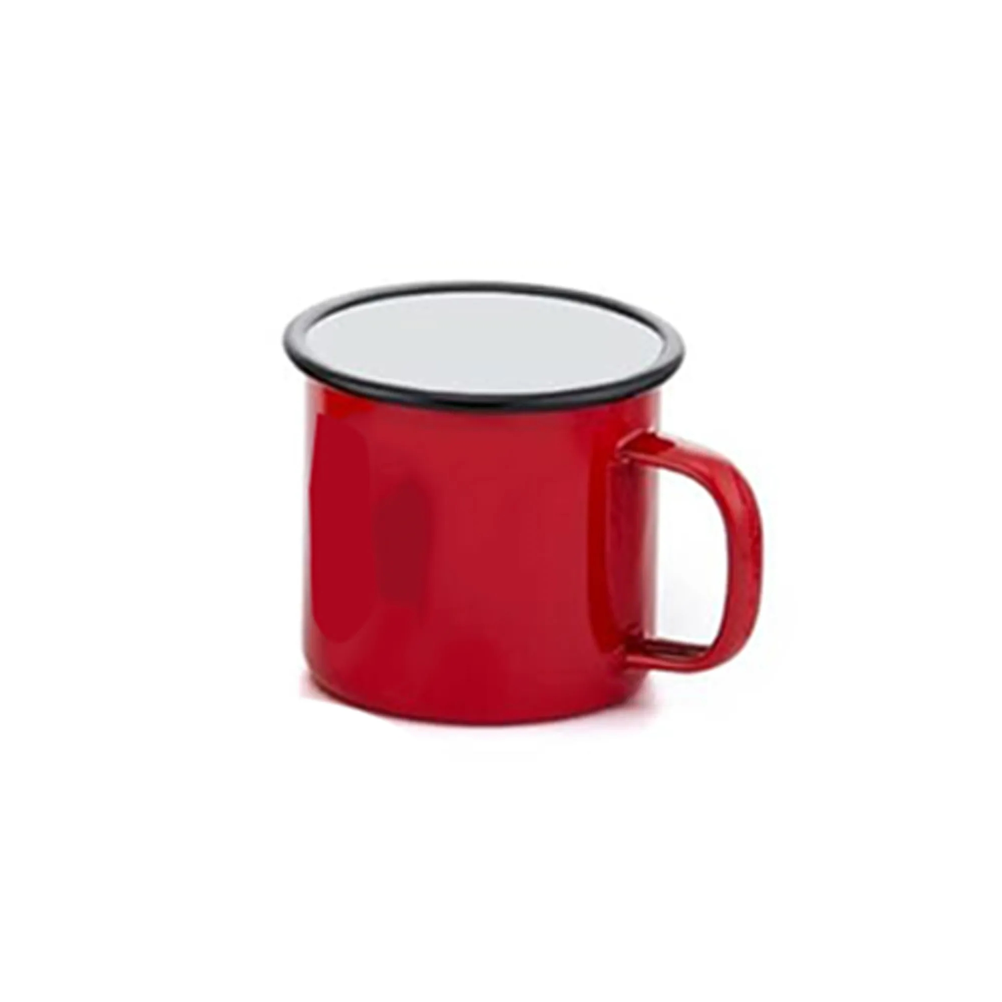 Blue and White Dot Logo Custom Metal Enamel Mug 6