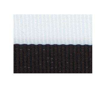 Black/White "V" Neck Ribbon with Clip, 1 1/2" wide 2