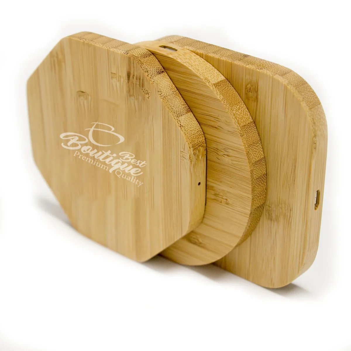 Bamboo Wood Cell Phone Fast Wireless Charger 3
