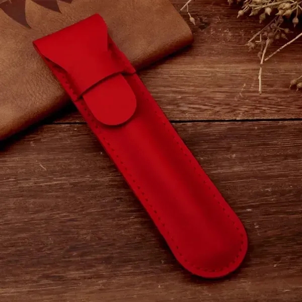 PU Leather Pen Holder - Standalone Flip Cover Organizer 2