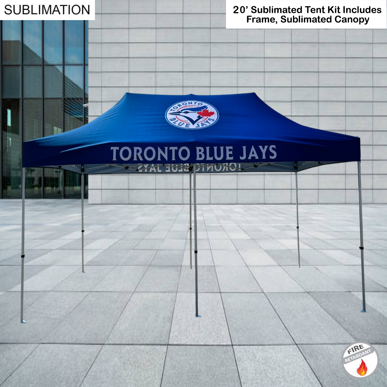 20' Premium Sublimated Tent Kit, Includes Premium 40mm Aluminum Frame and Canopy only 11
