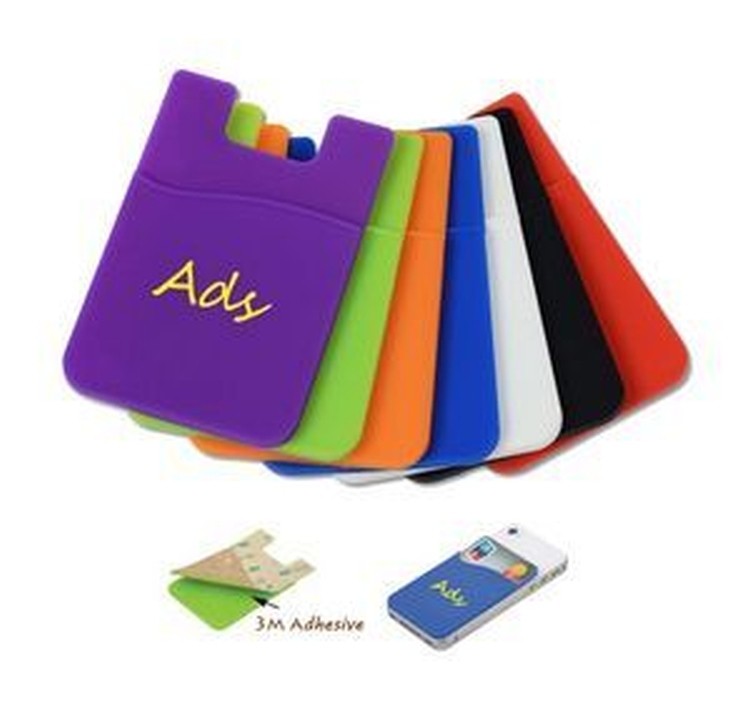 Silicone Card Sleeve/ Phone Wallet (3 7/16"x2 1/4") 1