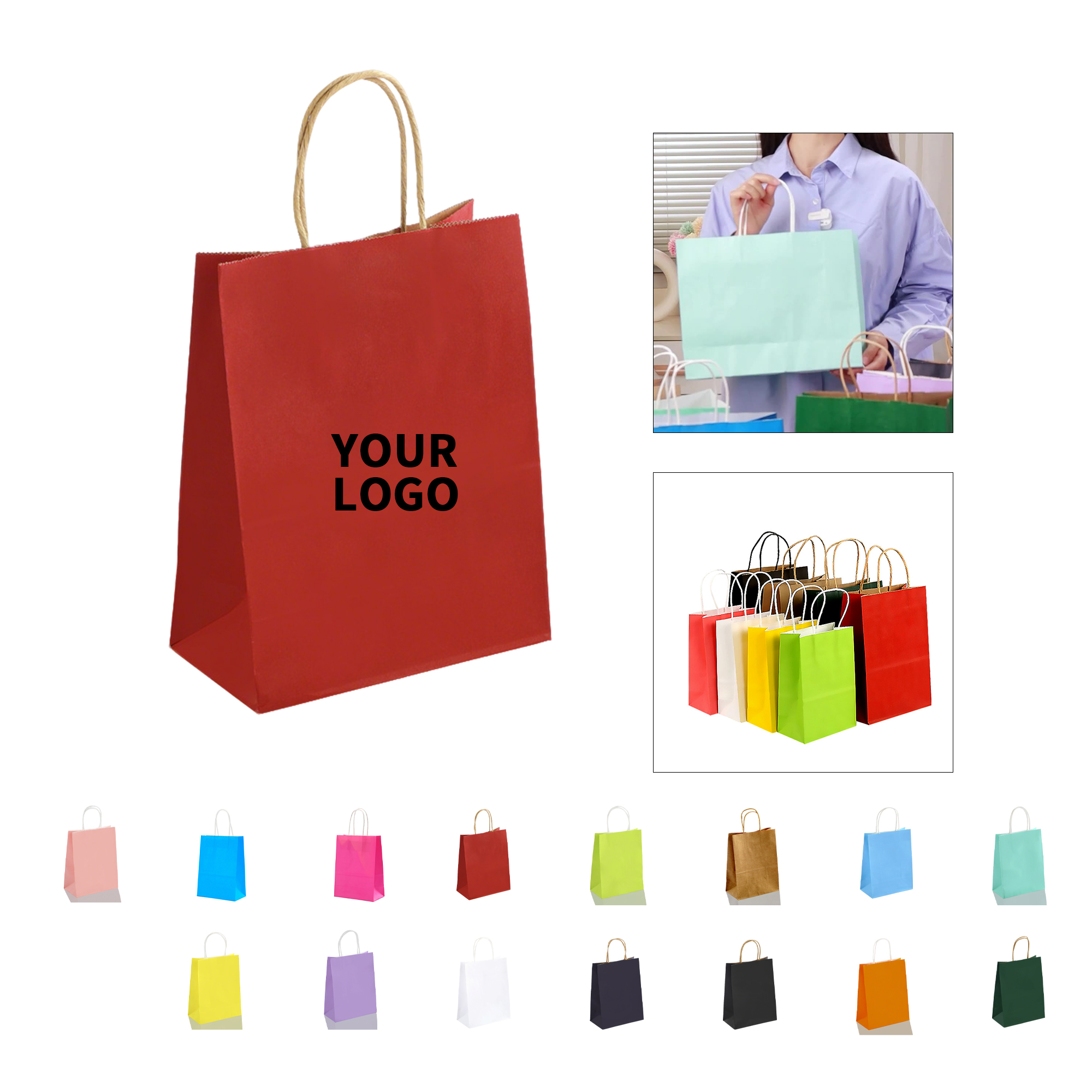 Kraft Handle Gift Sack 12