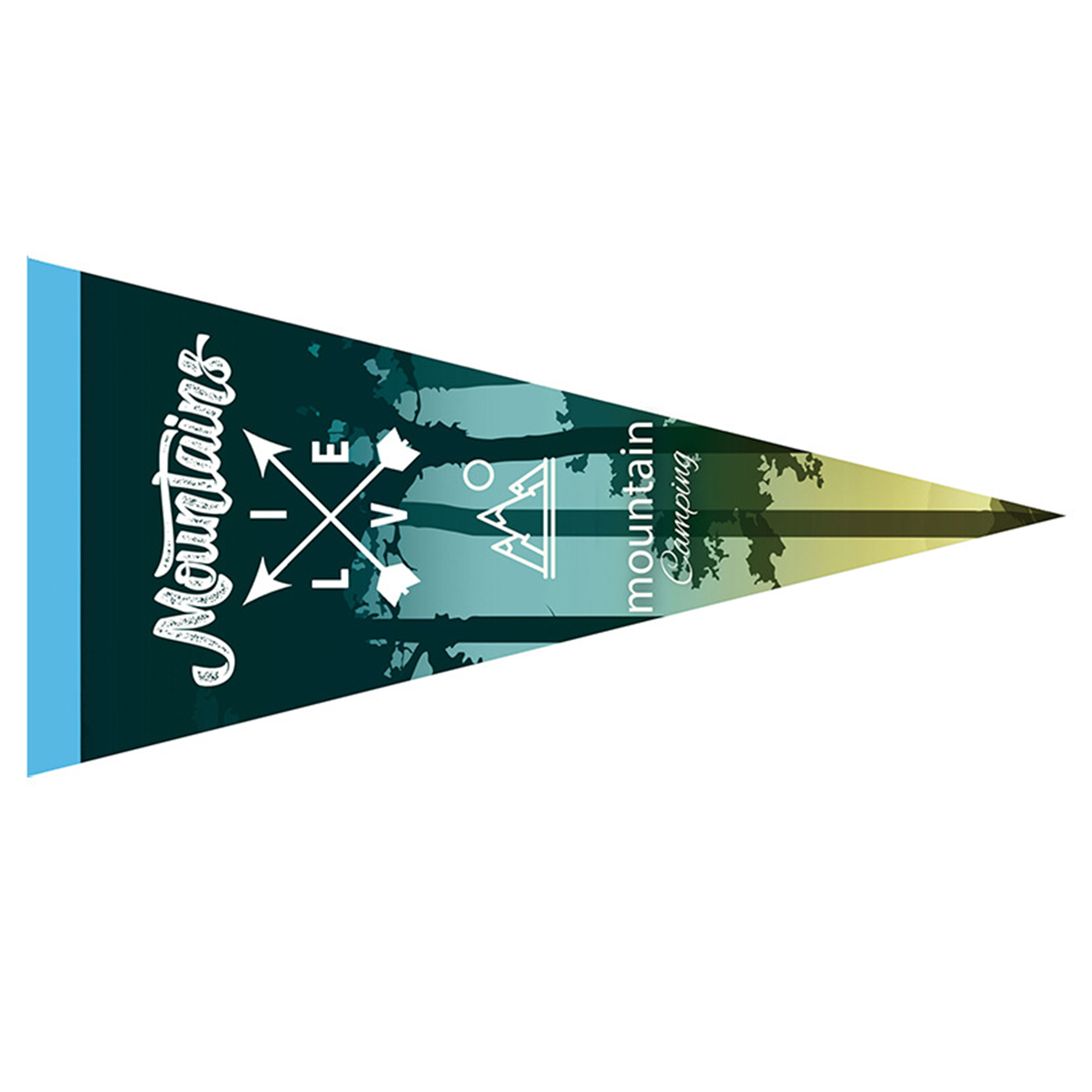 Felt Triangle Colored Flag 11