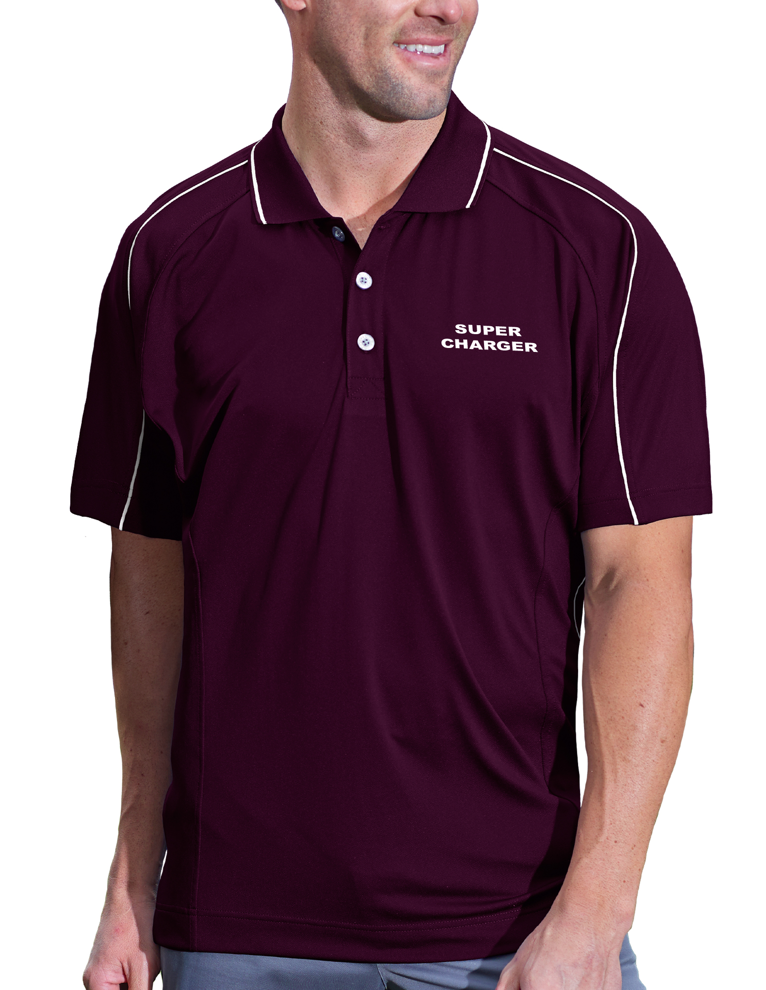 Men's Super Charger Hybrid Cooler Polo Shirt 4