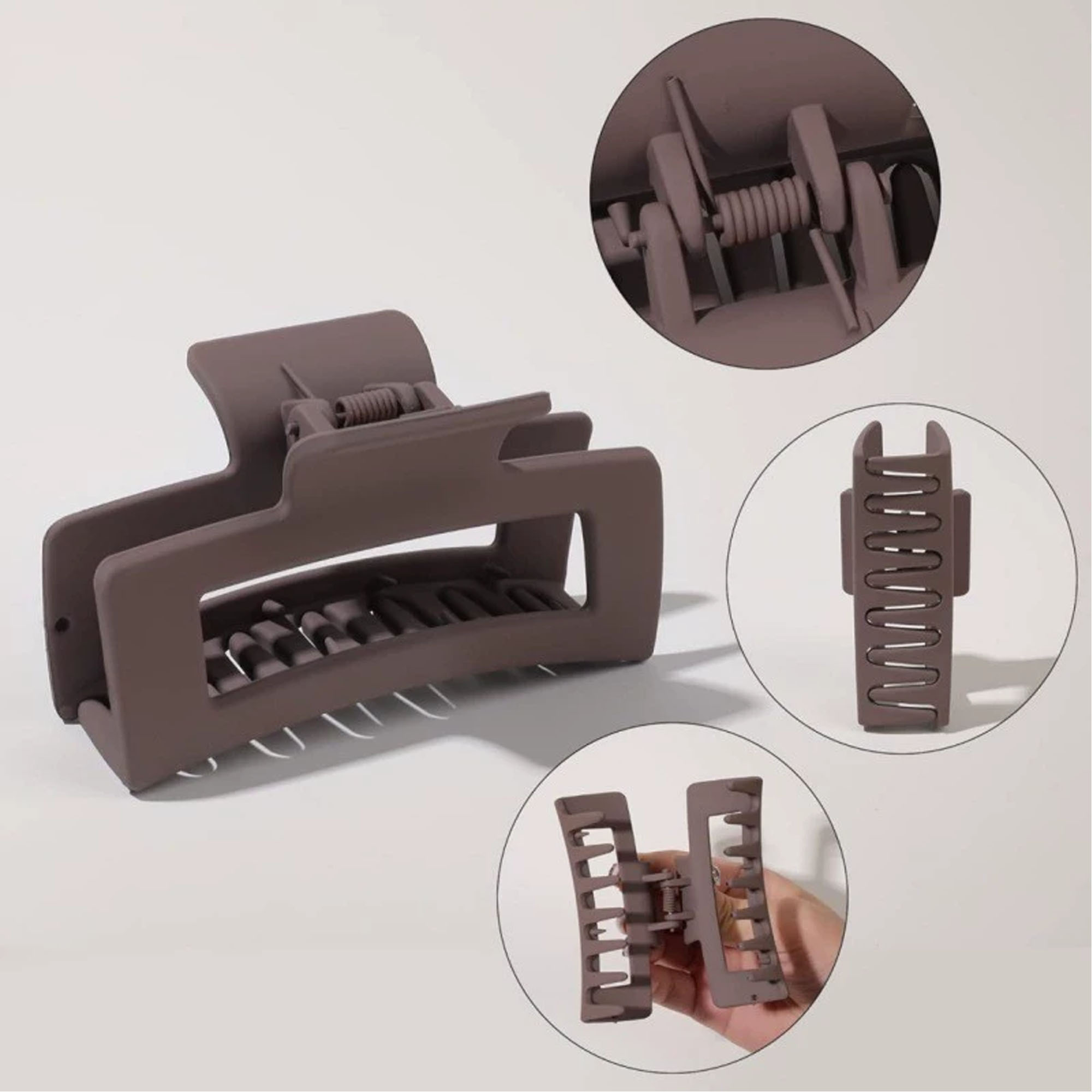 Matte Rubber Coated Hair Claw 2