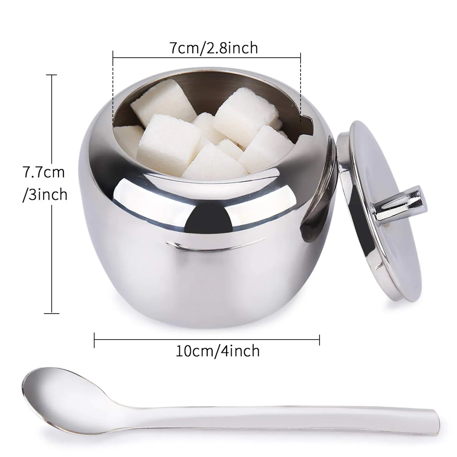 Stainless Steel Sugar Bowl 3
