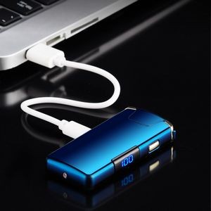 Rotated Arc Lightning Lighter With Flashlight And USB Charging 11