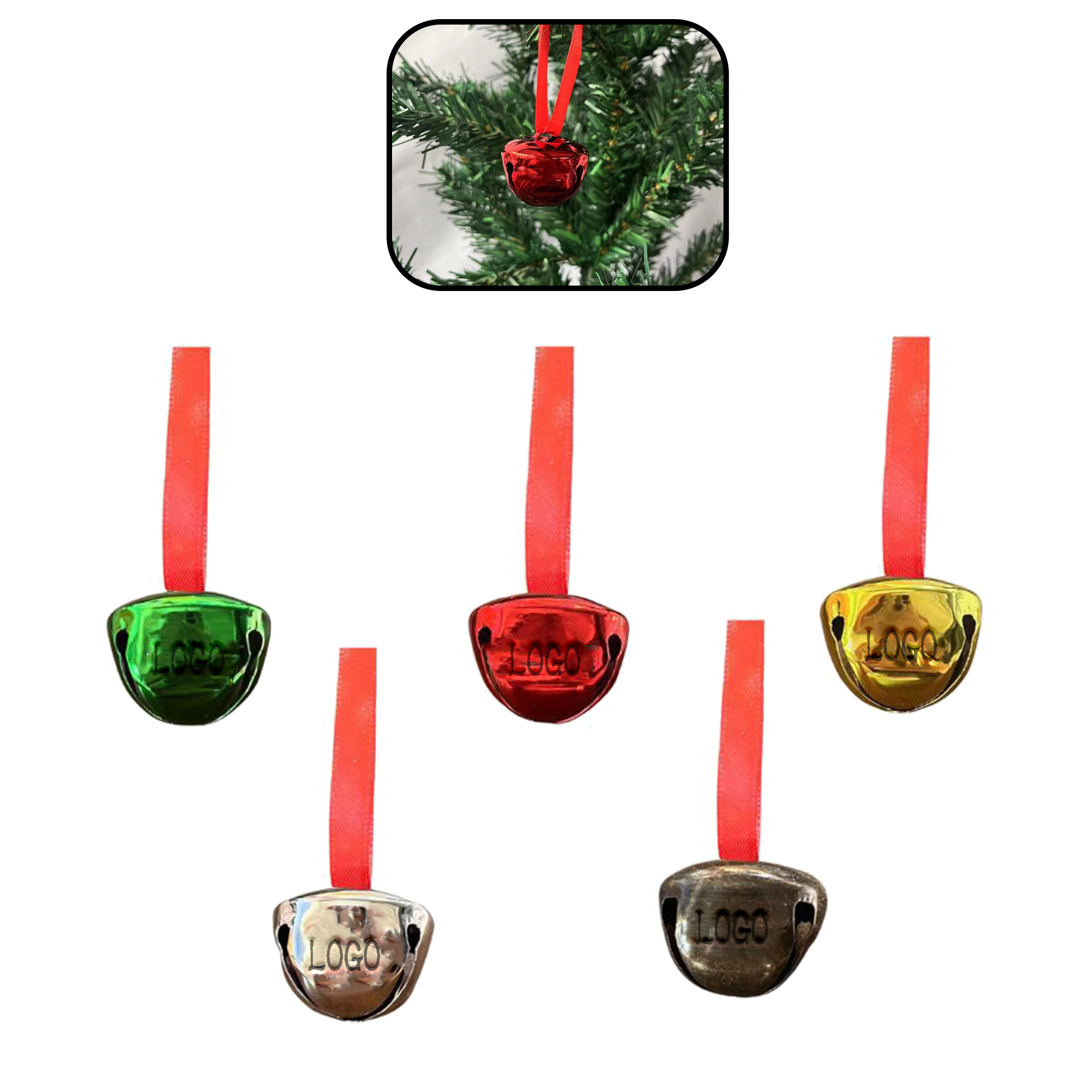 MOQ 20 PCS Christmas Bell Ornaments 1
