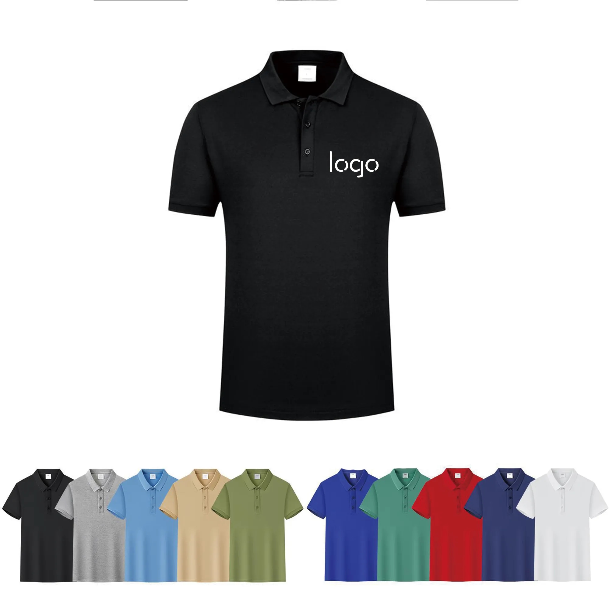 Mercerized Cotton Polo Lapel Short Sleeve Shirt 6