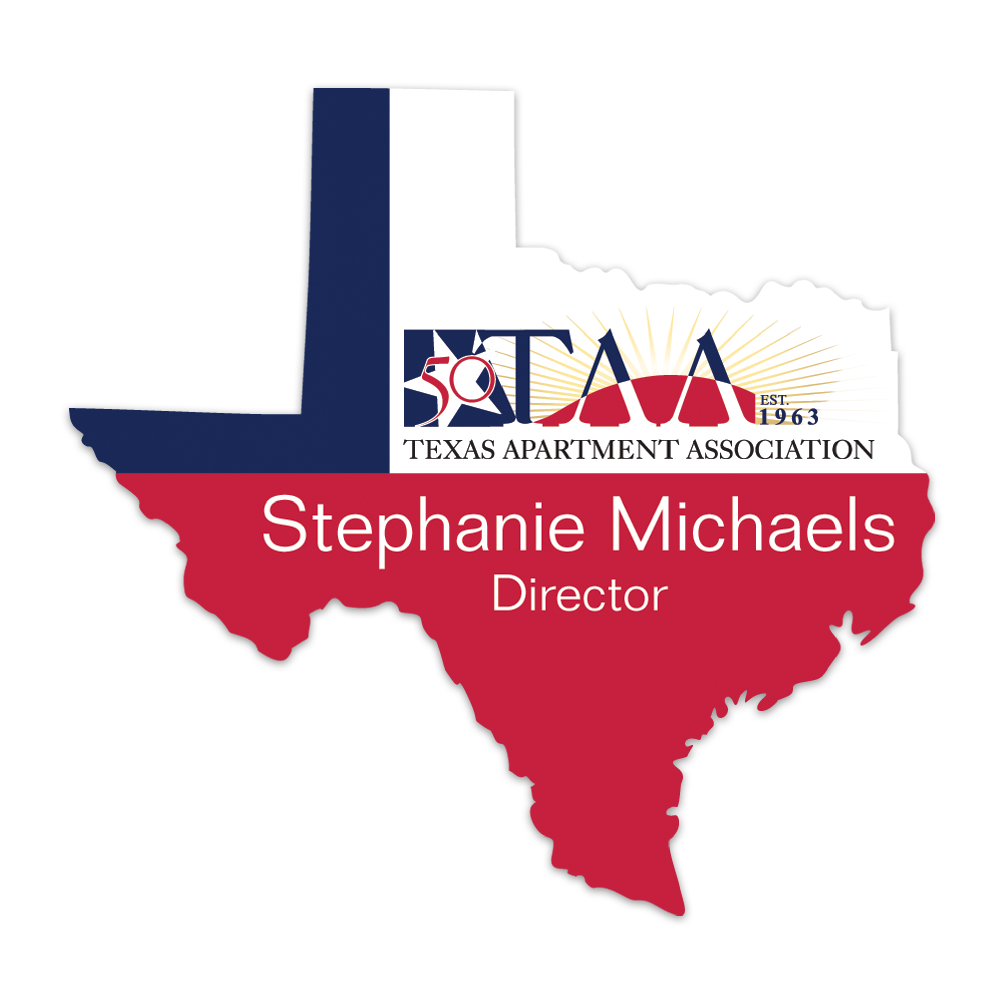 Custom Shaped Badge - UV Inkjet & Engraved (11-15 Sq. Inches) Personalized