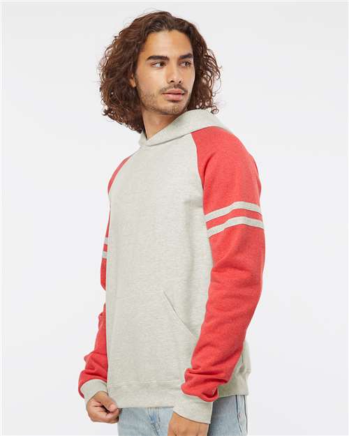 Unisex Nublend® Varsity Colorblocked Raglan Hooded Sweatshirt - 97CR 9