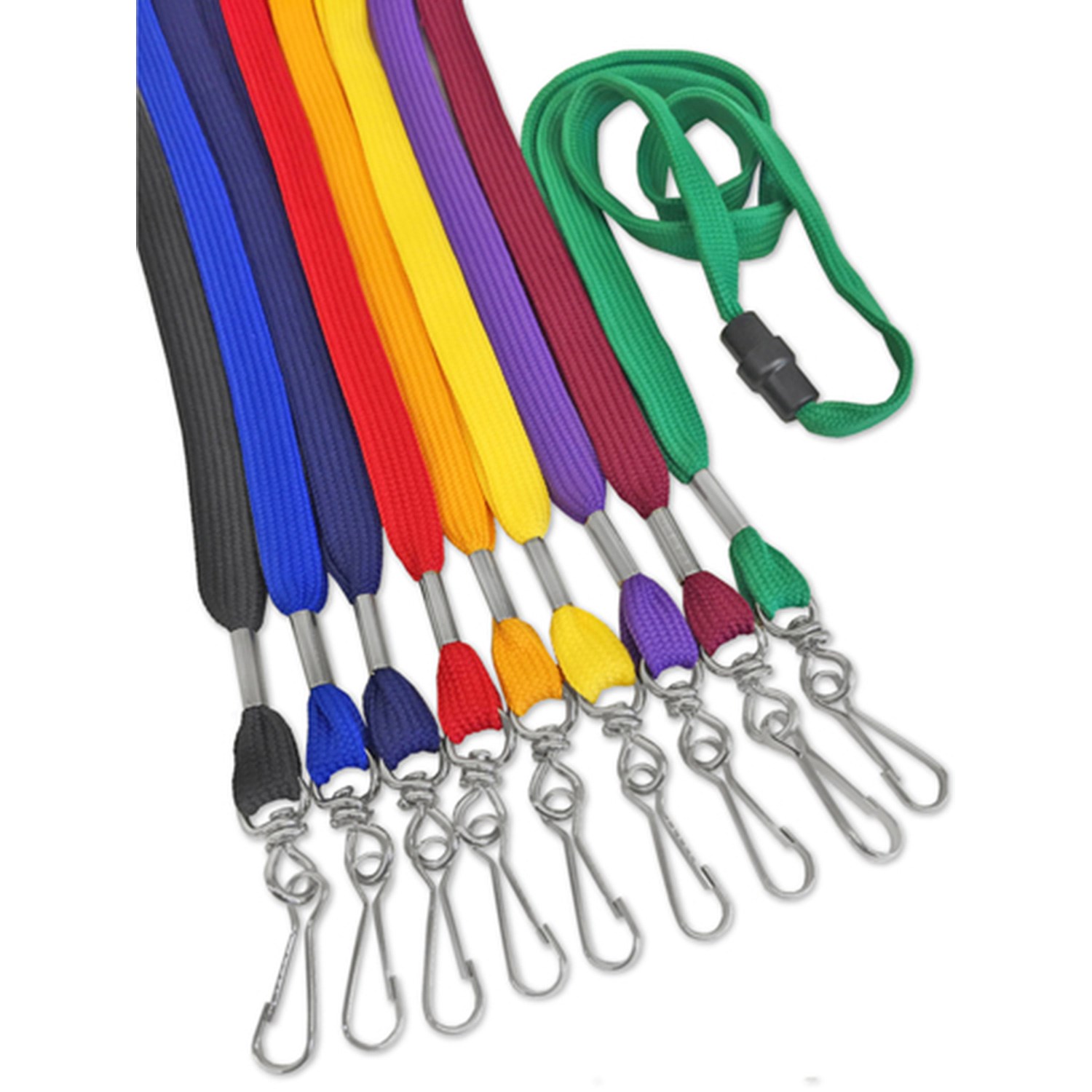 3/8 inch Flat BLank Lanyards with Safety BreaKaway 2