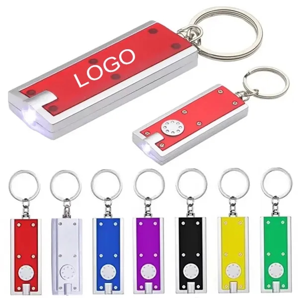 Rectangle LED Flashlight Keychain 2