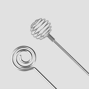 Spring Coil Shaped Honey Dipper Stick Stirrer Stainless Steel 15
