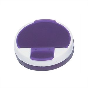 Round Snap Lid Pill Case With Four Compartments And Rotating Top 6