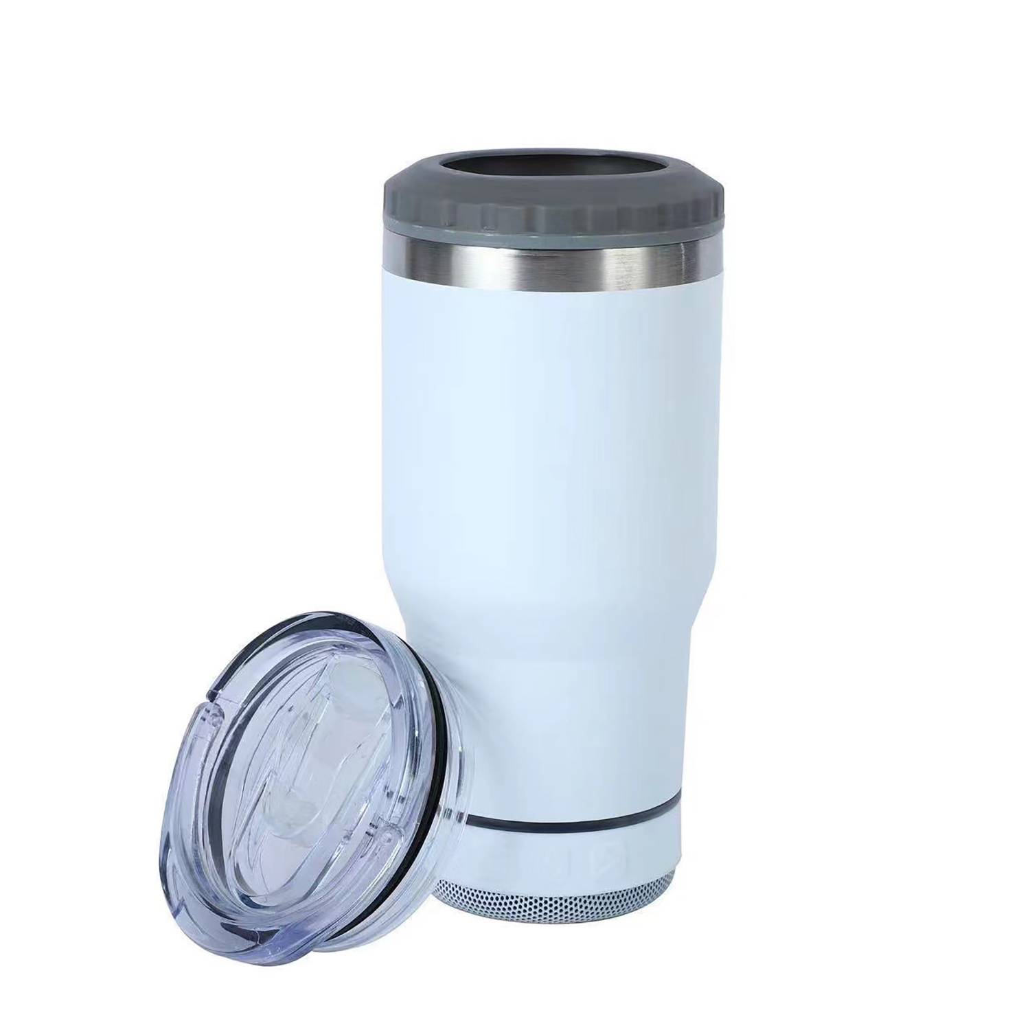 14oz Smart Stainless Steel Travel Mug with Bluetooth Speaker 3