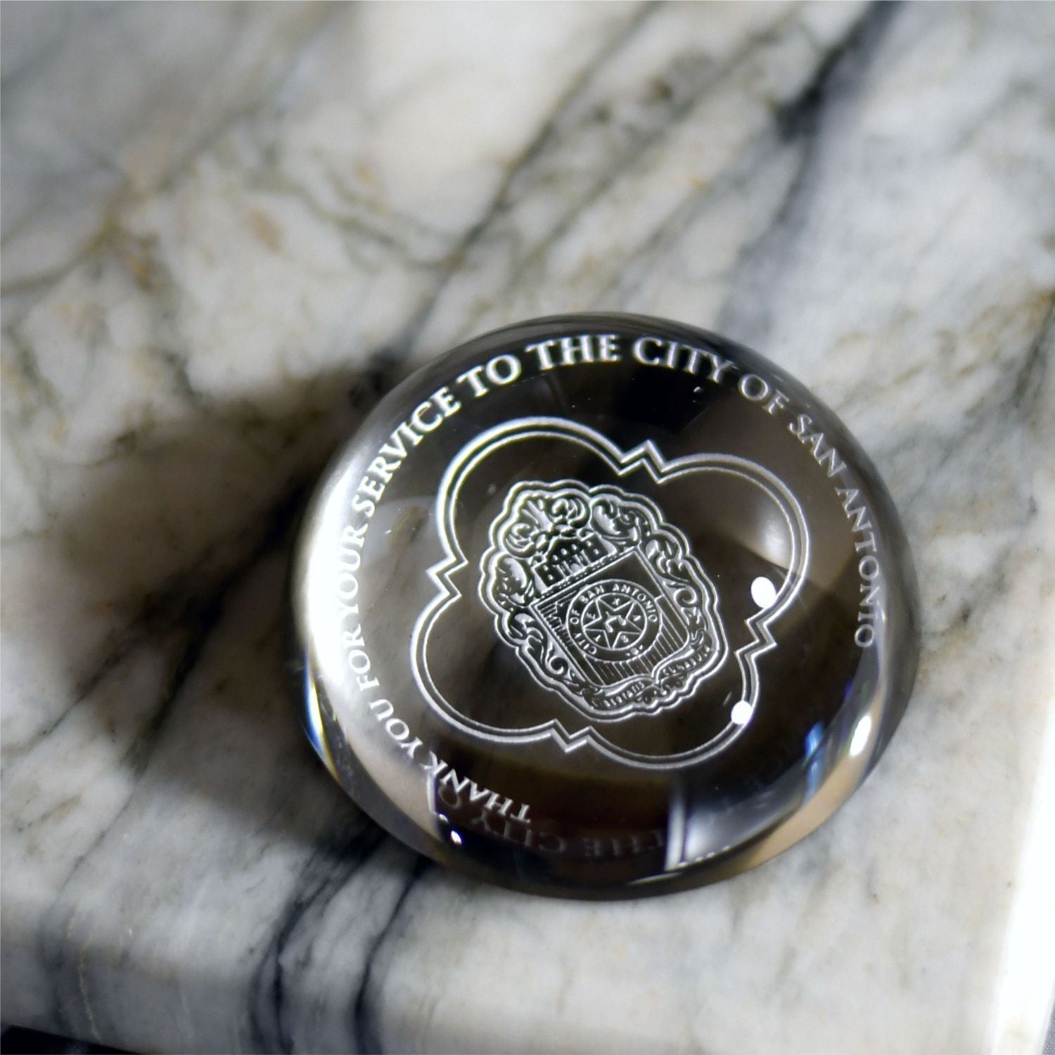 Crystal Paperweight - High Profile Dome 4