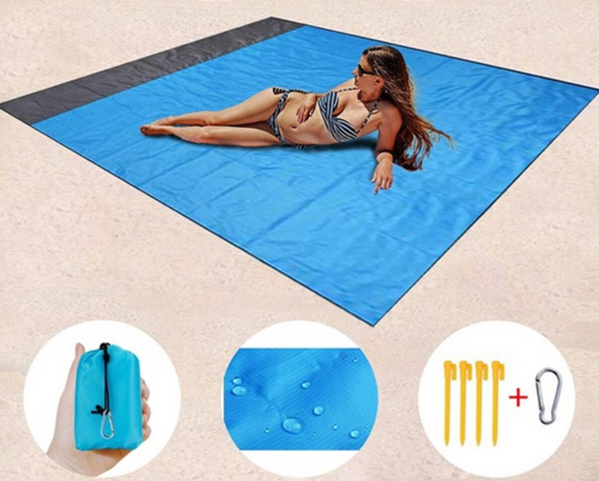 82" X 79" Beach Blanket Sand Free Oversized Beach Mats 1