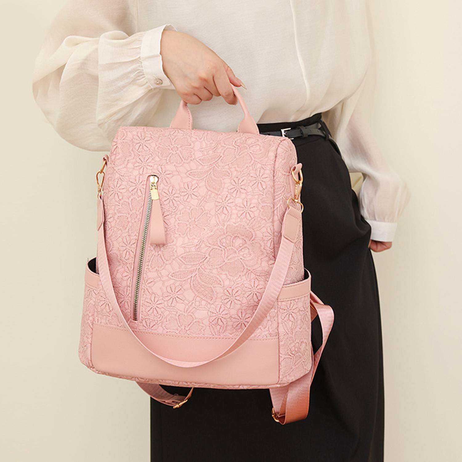 PU Leather Leisure Retro Outdoor Travel Backpack 3