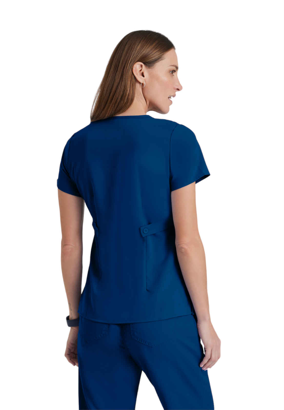 Grey's Anatomy Classic - Women's Two-Pocket Mock Wrap Riley Scrub Top 6