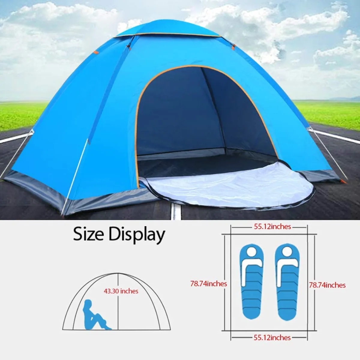 Instant Pop Up Lightweight Camping Tent 4