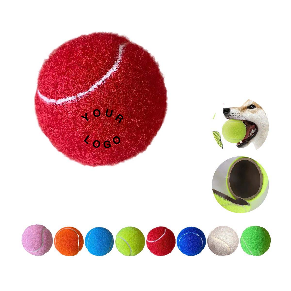Durable Rubber Tennis Ball for Dogs 2