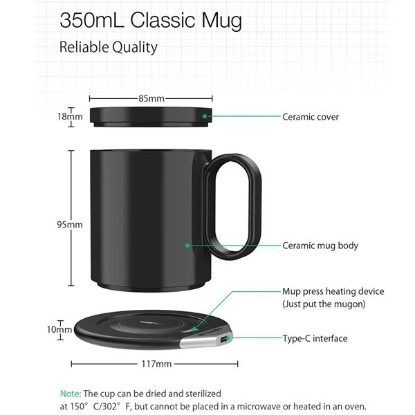 Smart Mug Warmer Phone Wireless Charging Set 1